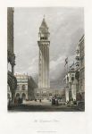 Italy, Venice, the Campanile, 1841