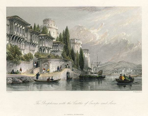 Turkey, The Bosphorus with the Castles of Europe and Asia, 1835