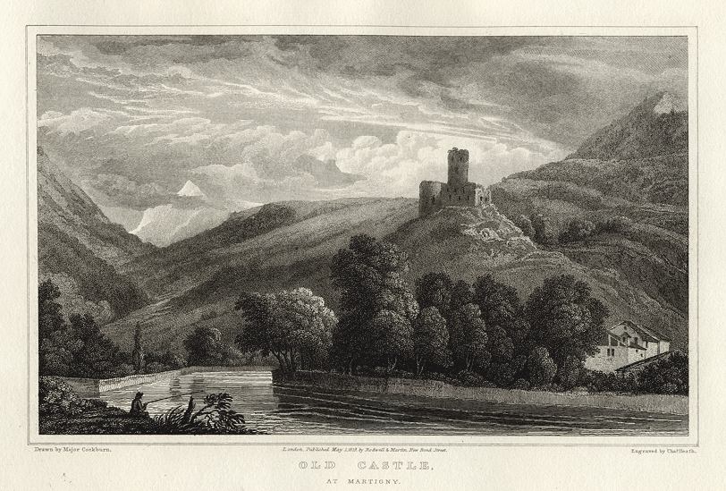 Switzerland, Old Castle at Martigny, 1820