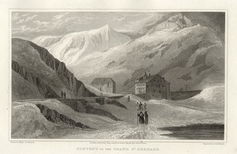 Switzerland, Convent of the Grand St.Bernard, 1820