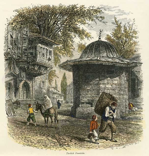 Turkey, Istanbul, Turkish Fountain, 1875