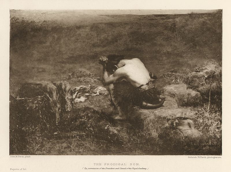 'The Prodigal Son', photogravure after John M. Swan, 1893