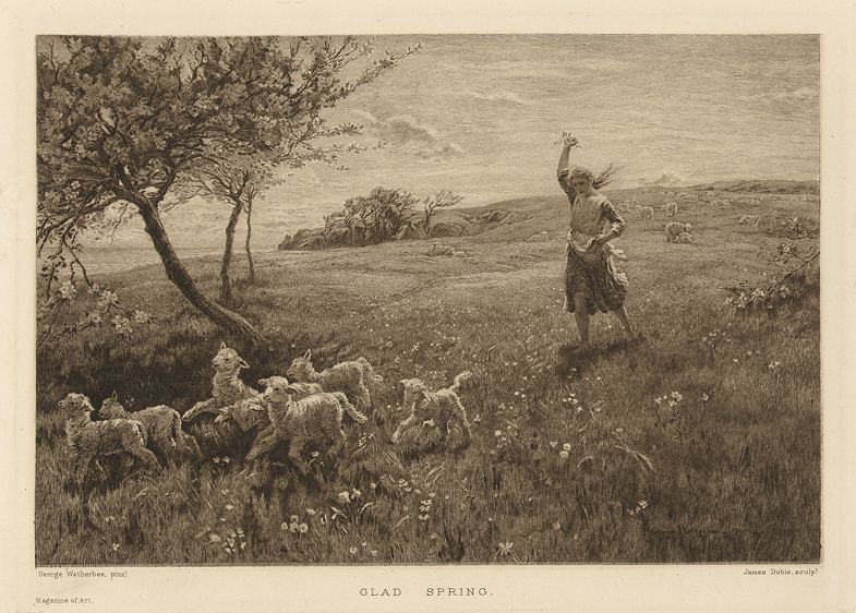 'Glad Spring', etching after Wetherbee, 1893