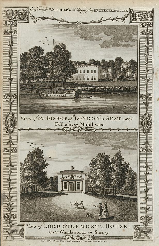 London, view in Fulham & house near Wandsworth, 1784