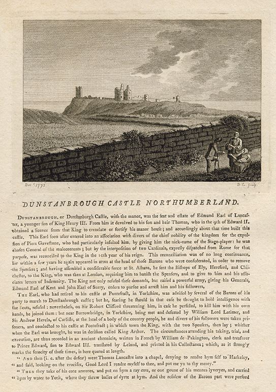 Northumberland, Dunstanburgh Castle, 1786