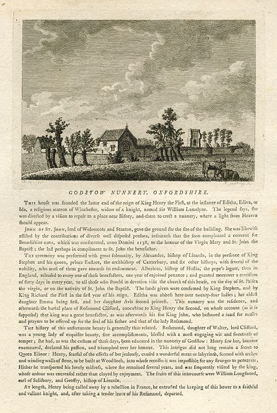 Oxfordshire, Godstow Nunnery, 1786