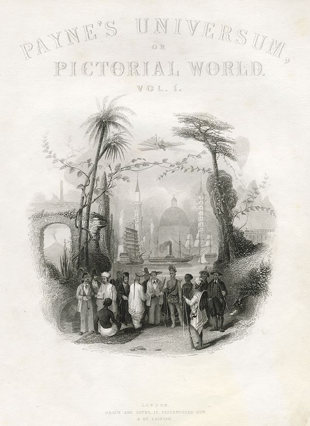 Decorative Title Page to a volume of Payne's Universum, 1845