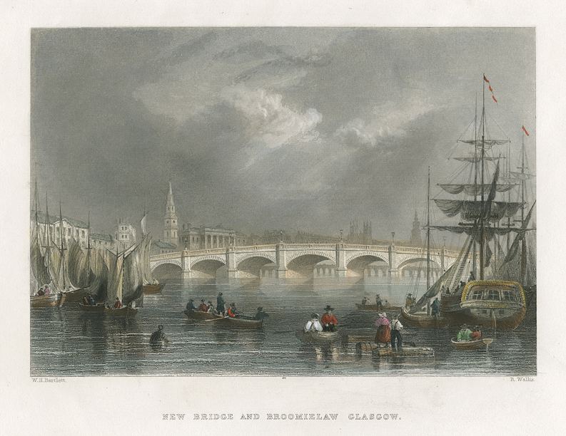 Scotland, Glasgow view, 1842