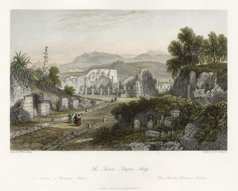 Italy, Pompeii, the Theatre, 1841