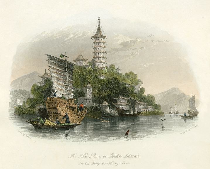 China, Golden Island on the Yang-tse-Kiang River, 1843