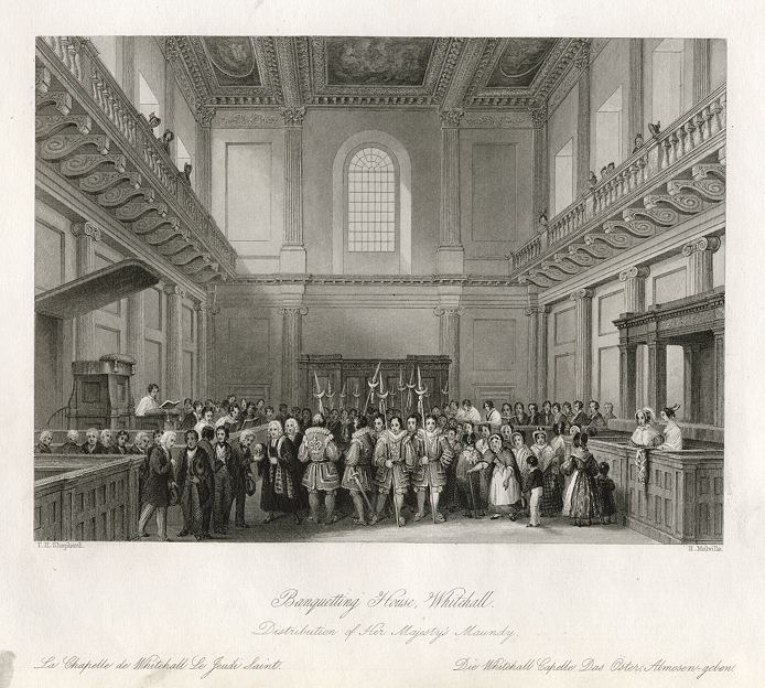 London, Banqueting Hall, Whitehall, 1845