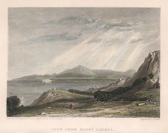 Holy Land, View from Mount Carmel, 1836