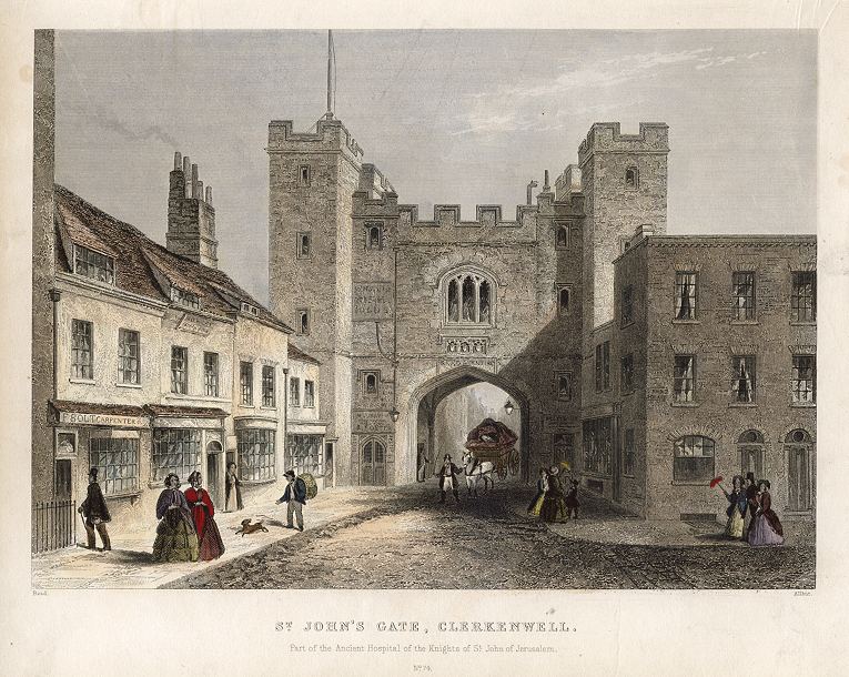 London, Clerkenwell, St.John's Gate, 1851