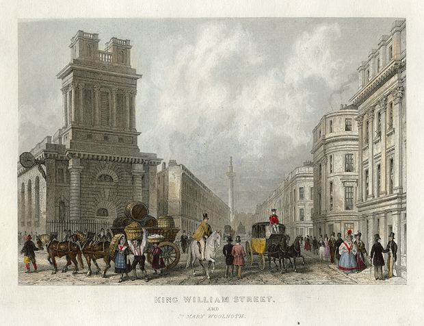 London, King William Street & St. Mary Woolnoth, 1842