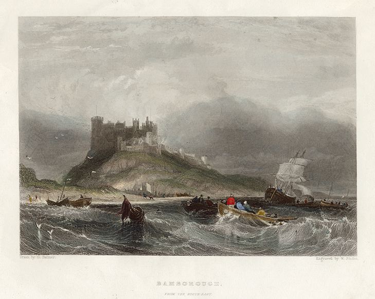 Northumberland, Bamborough Castle, 1842