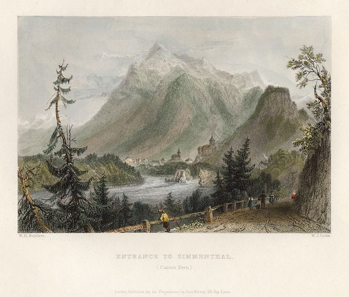 Switzerland, Entrance to Simmenthal, 1836