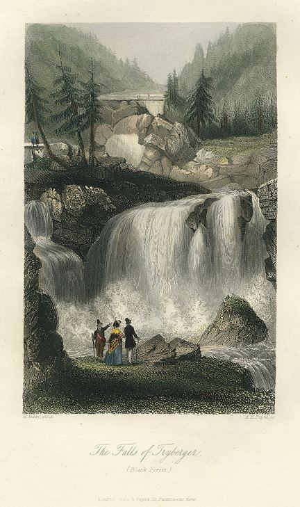 Germany, The Falls of Tryberger (Black Forest), 1849