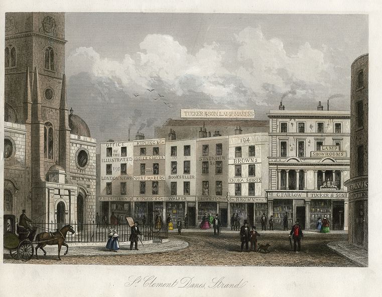 London, St.Clements Danes, Strand, 1851