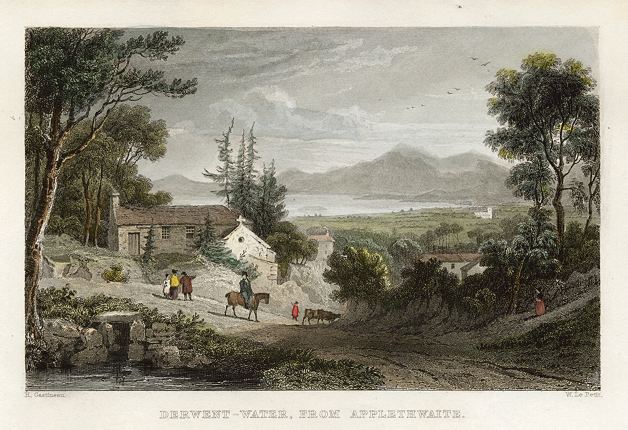 Lake District, Derwentwater from Applethwaite, 1832