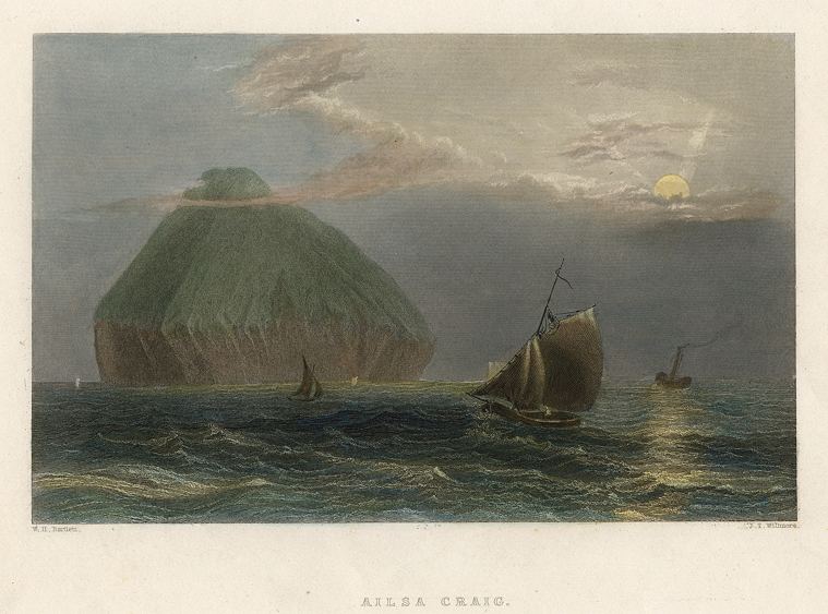 Scotland, Ailsa Craig, 1840