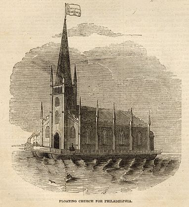 USA, Philadelphia, floating church, 1849