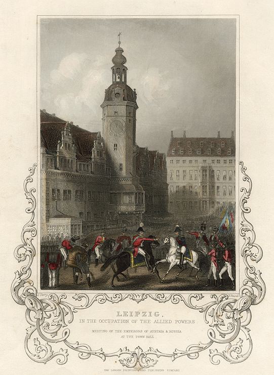 Germany, Leipzig Occupied by the Allies in 1813, published 1855