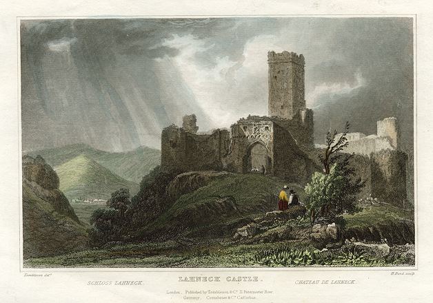 Germany, Lahneck Castle, 1832