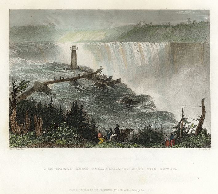 USA, Niagara Falls, Horse Shoe Fall, 1840