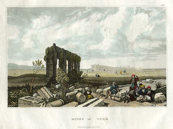 Lebanon, Ruins of Tyre, 1840