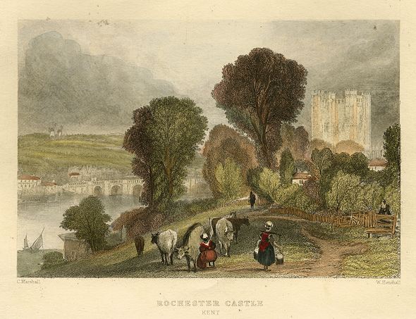 Kent, Rochester Castle, 1850