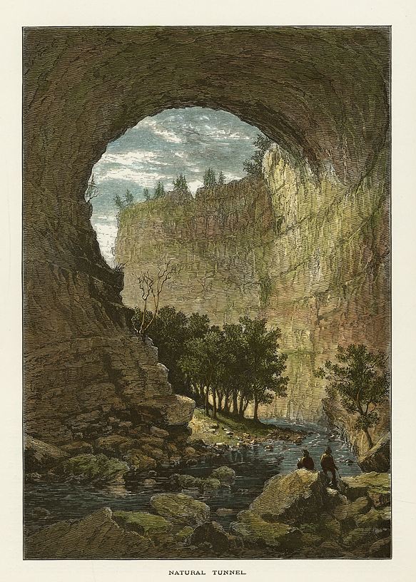 USA, VA, Natural Tunnel, 1875