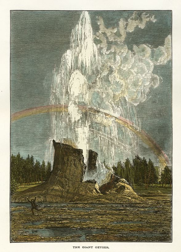 USA, Yellowstone, Giant Geyser, 1875