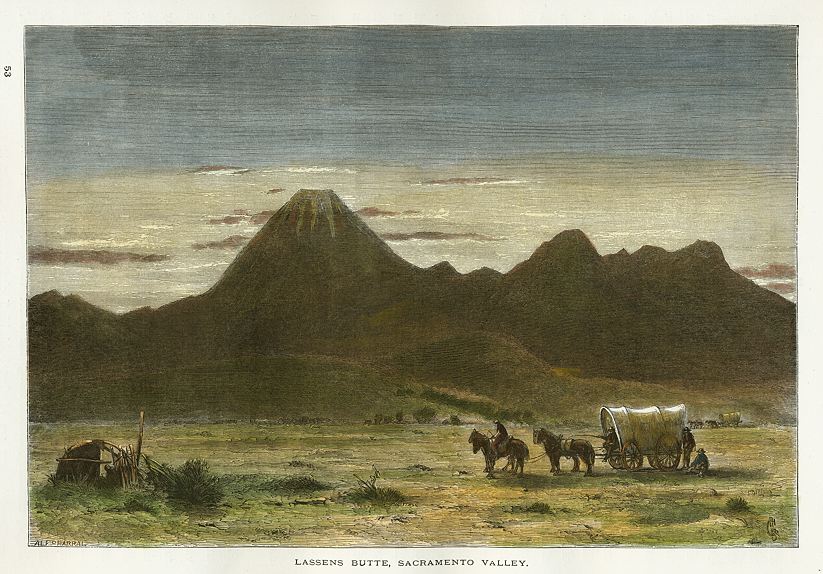 USA, Lassen's Butte, Sacramento Valley, 1875