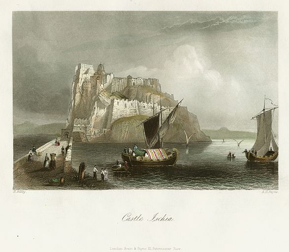 Italy, Castle of Ischia, 1845