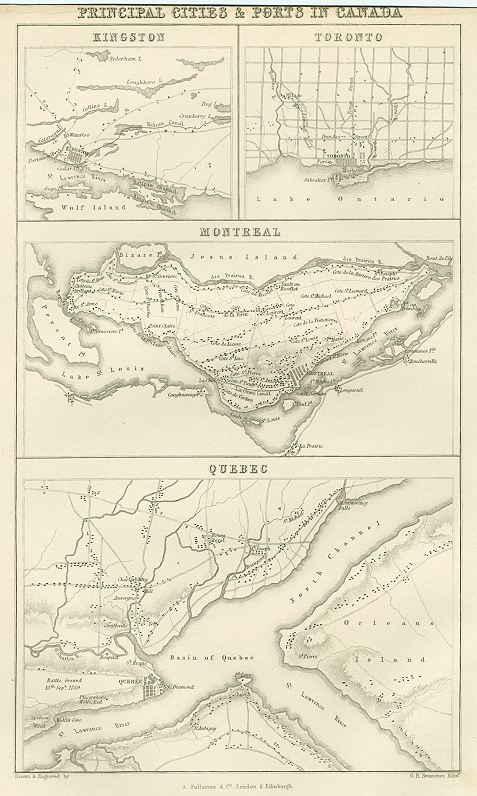 Canada, Ports & Cities, 1865