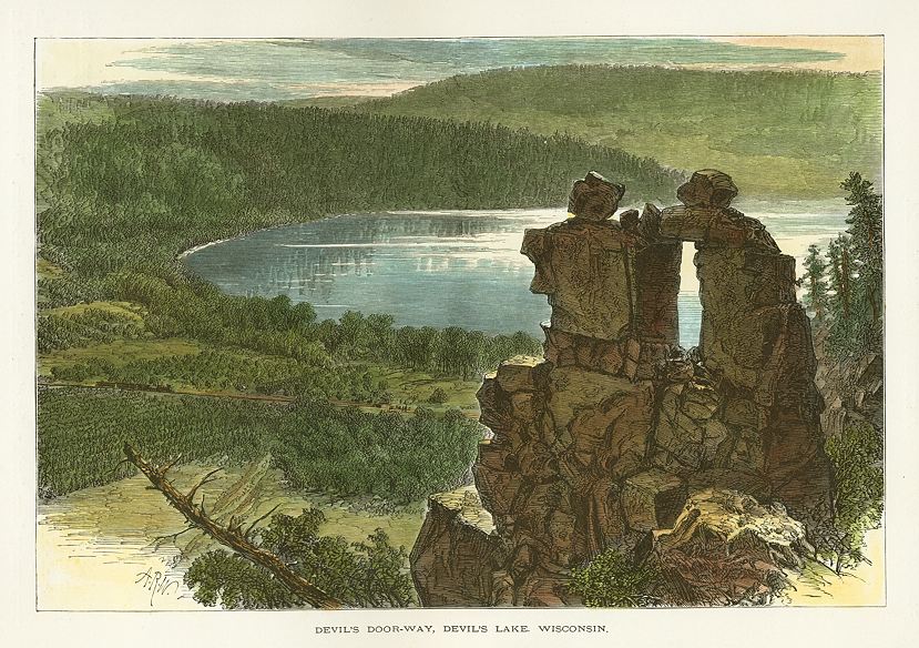 USA, Wisconsin, Devil's Doorway, Devil's Lake, 1875