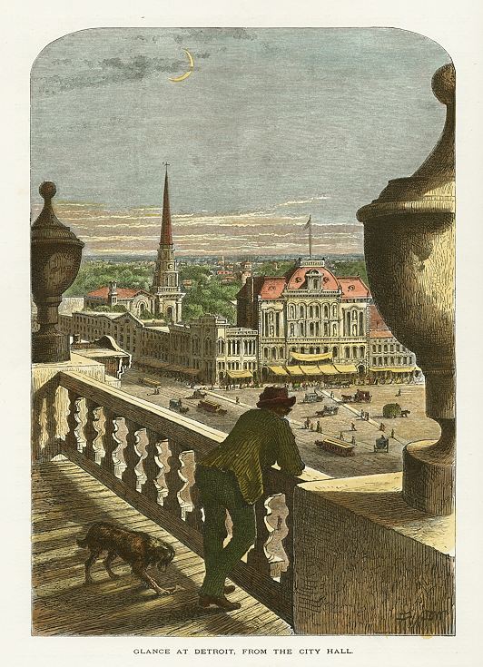 USA, Detroit, from the City Hall, 1875