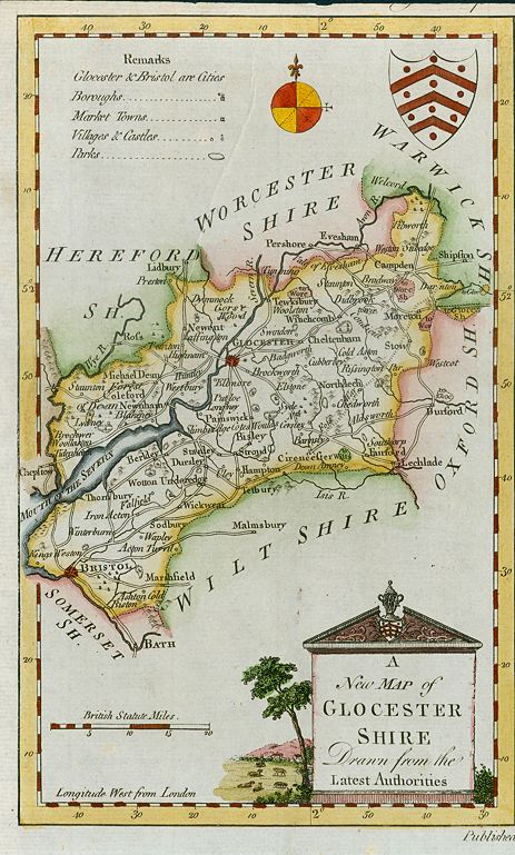 Gloucestershire map, 1784