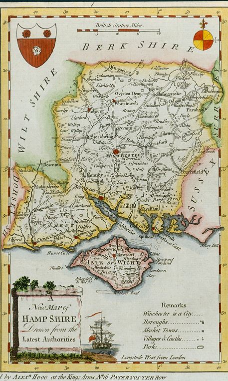 Hampshire map, 1784