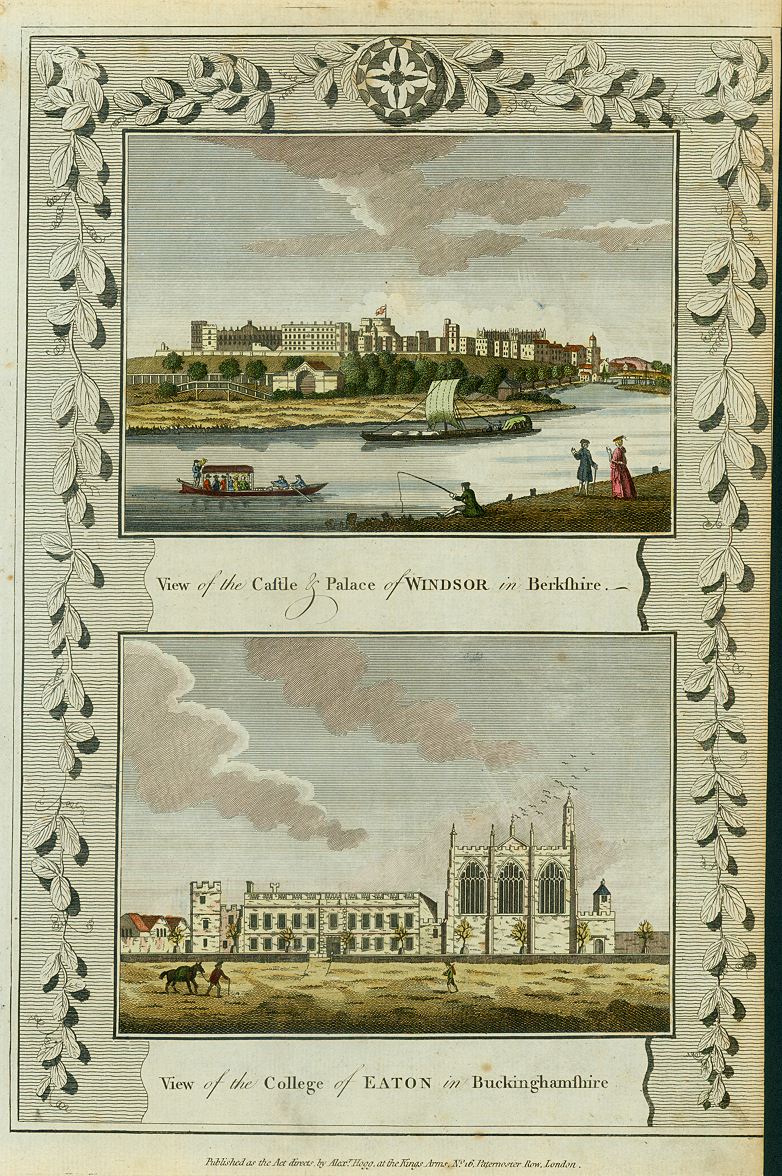 Berkshire - Windsor Castle & Eaton College in Buckinghamshire, 1784