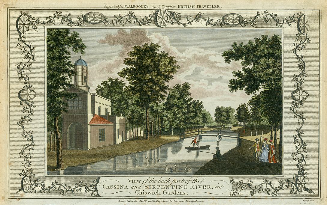 London, Serpentine, Chiswick Gardens, 1784