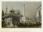 Constantinople, Fountain and Square of St.Sophia, 1850