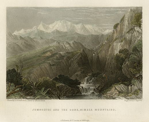 India, Himalayas, Jumnoutri & the Cone, 1856