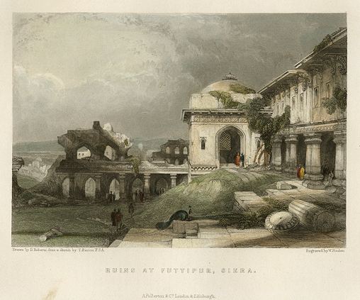 India, Ruins at Futtipur, 1856