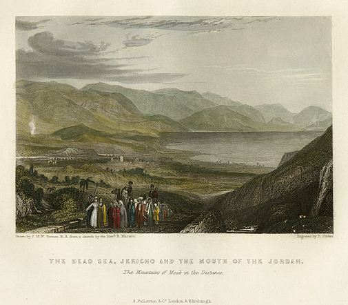 Holy Land, Dead Sea, Jericho and the Mouth of the Jordan, 1856