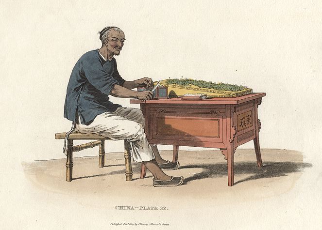 China, Man selling Betel, after Alexander, 1814