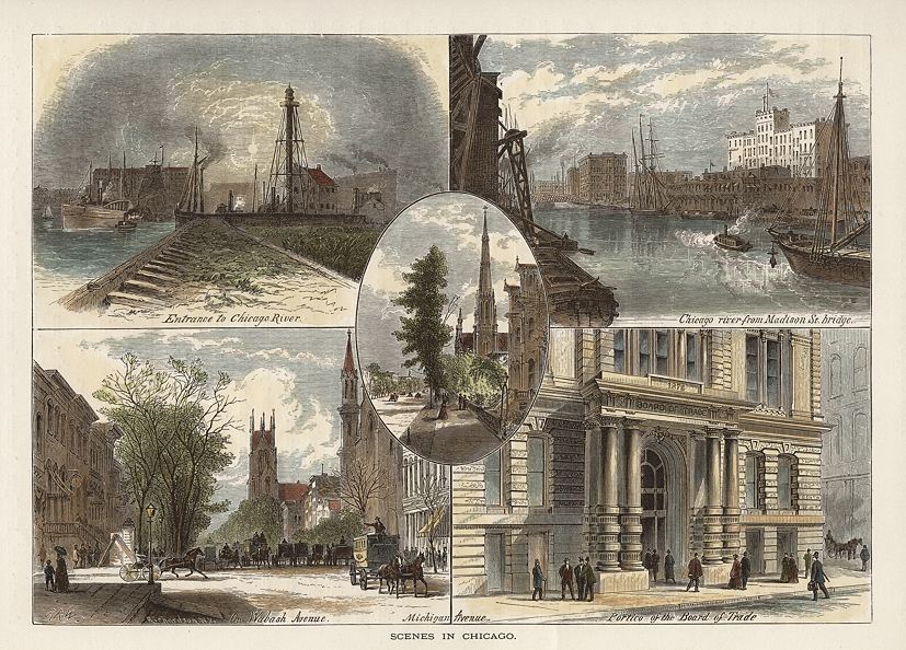 USA, Chicago scenes, 1875