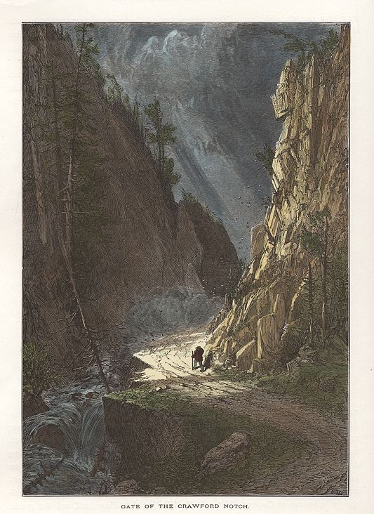 USA, New Hampshire, Gate of Crawford Notch, 1875