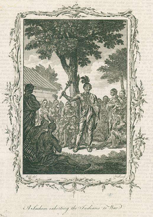 USA, Sachem exhorting the Indians to War, 1773