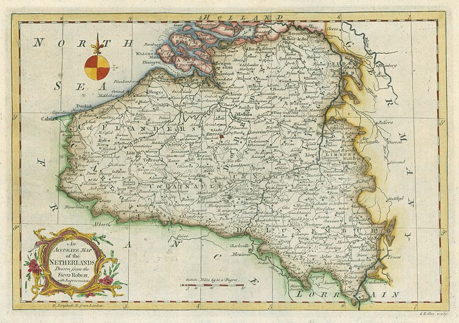 Belgium map, 1773